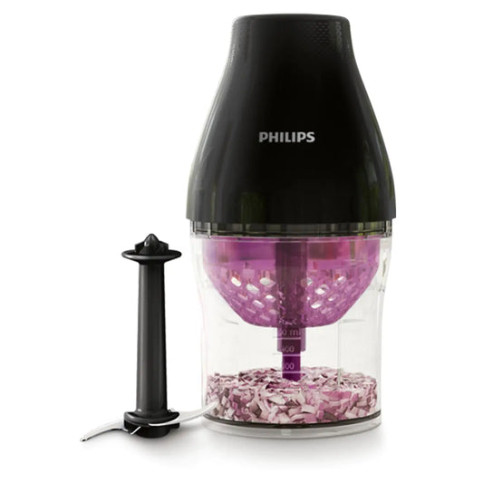Philips Kitchen Appliances MultiChopper with Chop Drop Technology Black HR2505/26 1.1L